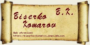Biserko Komarov vizit kartica